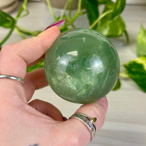 Rainbow Grape Fluorite Sphere 244 4 - Kenna's Crystals from TikTok