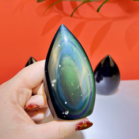Rainbow Obsidian Flame (Imperfect) - Kenna's Crystals
