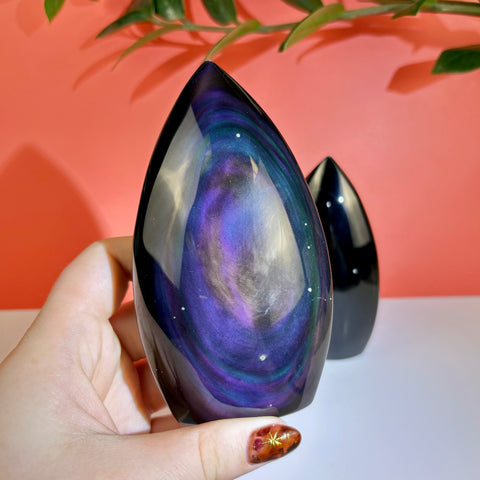 Rainbow Obsidian Flame (Imperfect) - Kenna's Crystals