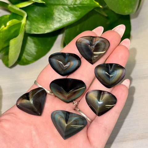 Rainbow Obsidian Heart 22 1 - Kenna's Crystals from TikTok