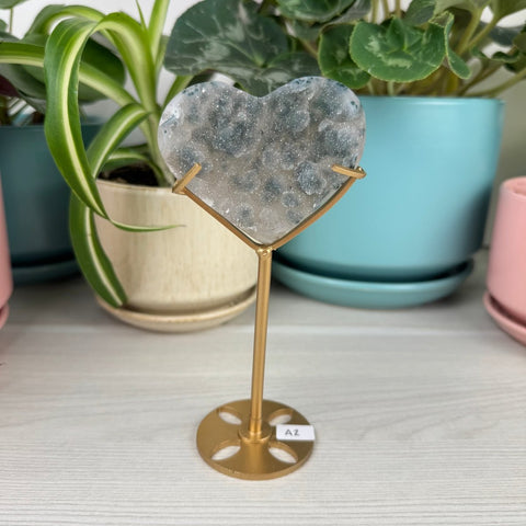 Rare Uruguayan Rainbow Amethyst Heart (W/ Custom Stand) A2 27 - Kenna's Crystals from TikTok