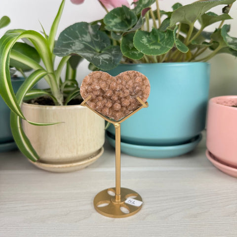 Rare Uruguayan Rainbow Amethyst Heart (W/ Custom Stand) N2 40 - Kenna's Crystals from TikTok