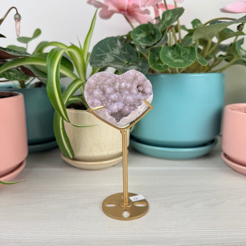 Rare Uruguayan Rainbow Amethyst Heart (W/ Custom Stand) Q1 18 - Kenna's Crystals from TikTok