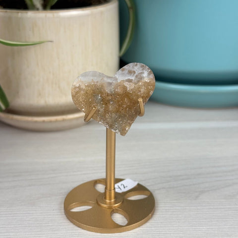 Rare Uruguayan Rainbow Amethyst Heart (W/ Custom Stand) Y2 50 - Kenna's Crystals from TikTok