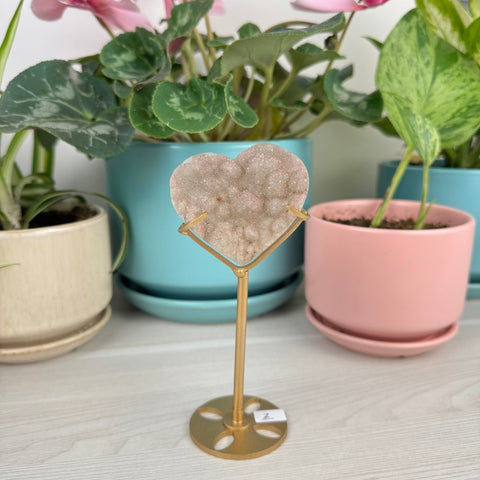 Rare Uruguayan Rainbow Amethyst Heart (W/ Custom Stand) Z1 1 - Kenna's Crystals from TikTok