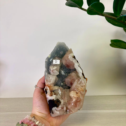 Red Apophyllite on Chalcedony