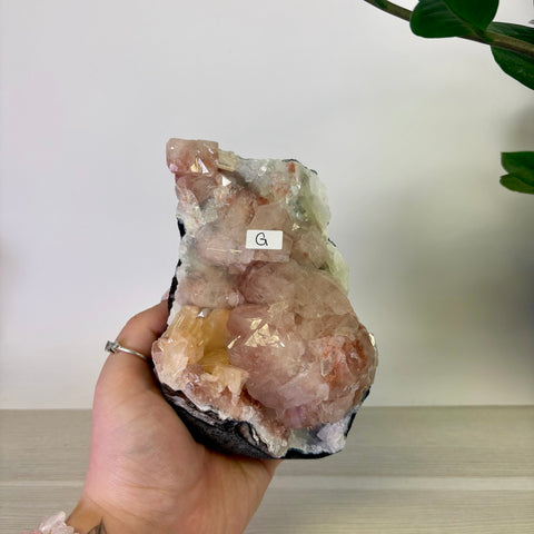 Red Apophyllite on Chalcedony