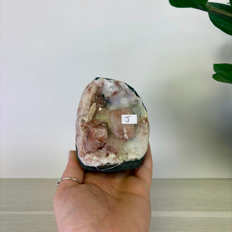 Red Apophyllite on Chalcedony