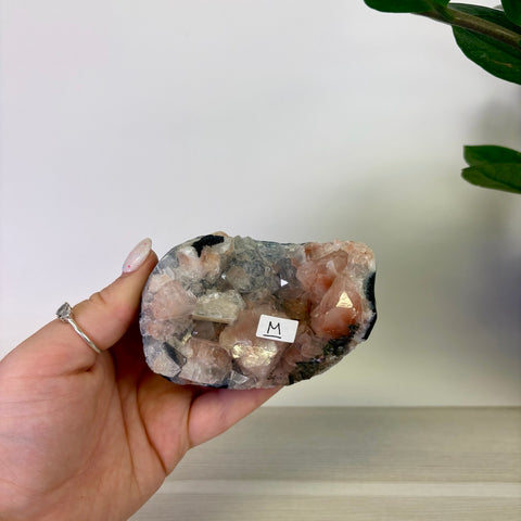 Red Apophyllite on Chalcedony