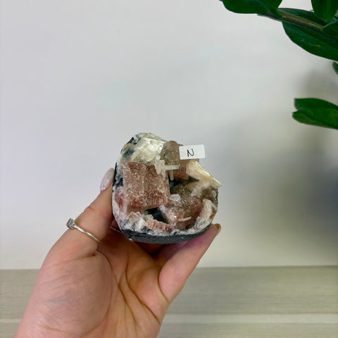 Red Apophyllite on Chalcedony
