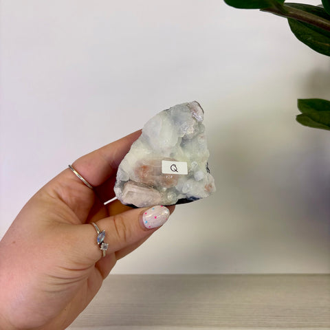 Red Apophyllite on Chalcedony