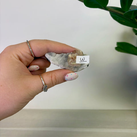 Red Apophyllite on Chalcedony