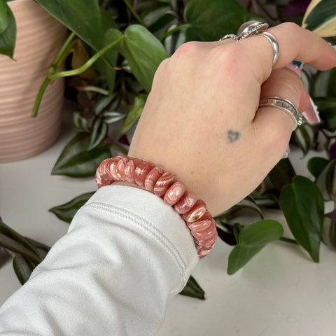 Rhodochrosite Bracelet Skinny 155 13 - Kenna's Crystals from TikTok