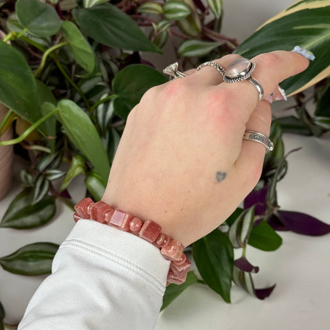 Rhodochrosite Bracelet Square & Round 14 - Kenna's Crystals from TikTok