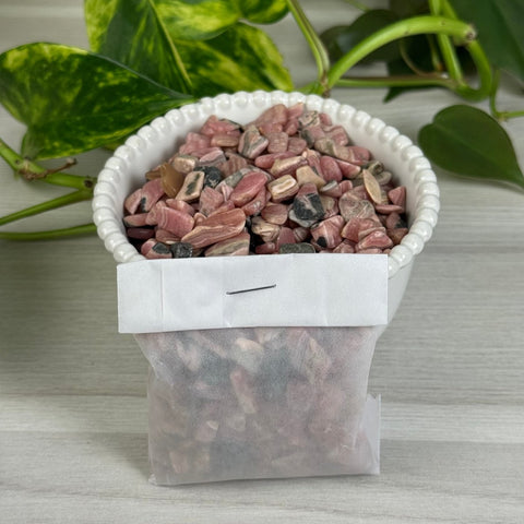 Rhodochrosite Chips (100g) 2 - Kenna's Crystals from TikTok