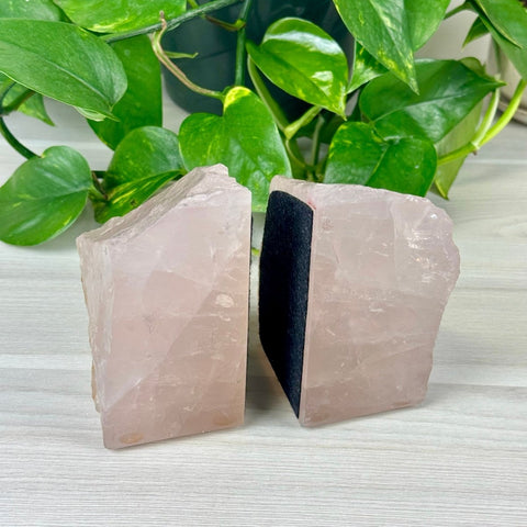 Rose Quartz Bookends 1 - Kenna's Crystals from TikTok
