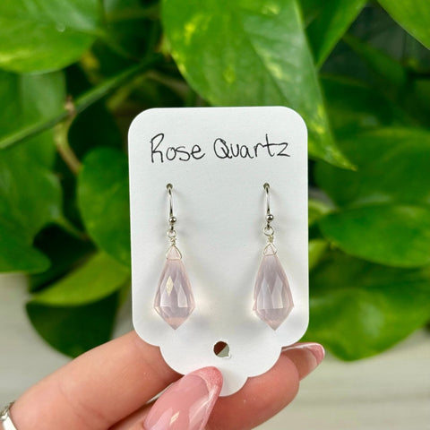 Rose Quartz Earrings Vogel 3 - Kenna's Crystals from TikTok