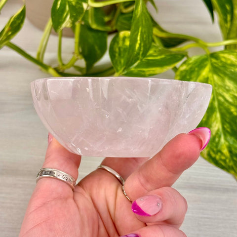 Rose Quartz Flower Bowl 3 - Kenna's Crystals from TikTok