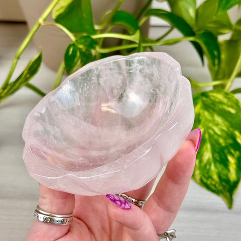 Rose Quartz Flower Bowl 2 - Kenna's Crystals from TikTok