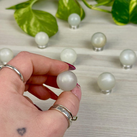 Sage Moonstone Sphere 11 3 - Kenna's Crystals from TikTok