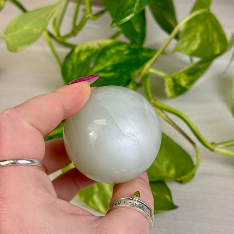 Sage Moonstone Sphere 133 12 - Kenna's Crystals from TikTok