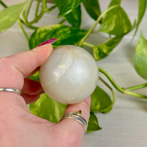 Sage Moonstone Sphere 144 13 - Kenna's Crystals from TikTok