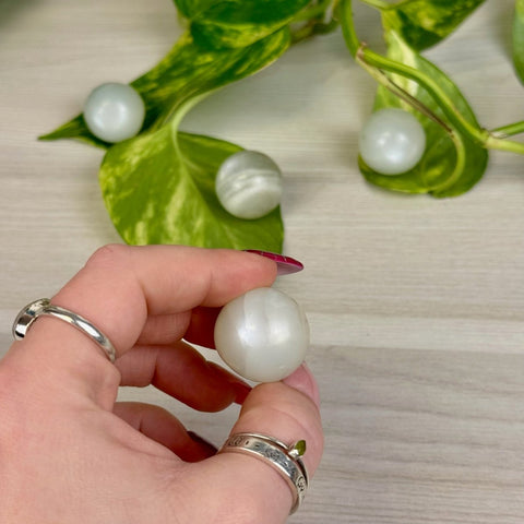 Sage Moonstone Sphere 22 2 - Kenna's Crystals from TikTok