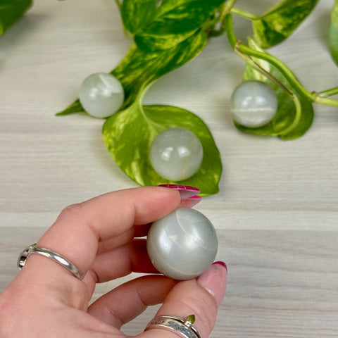 Sage Moonstone Sphere 33 4 - Kenna's Crystals from TikTok