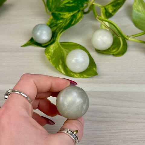 Sage Moonstone Sphere 44 5 - Kenna's Crystals from TikTok