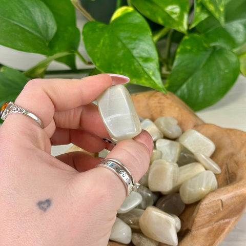 Sage Moonstone Tumble 2 - Kenna's Crystals from TikTok