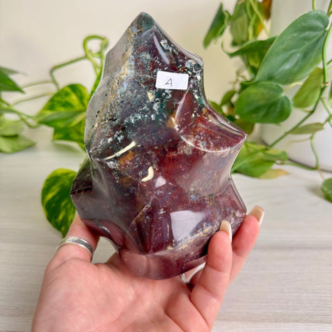 Sea Jasper Flame A 1 - Kenna's Crystals from TikTok