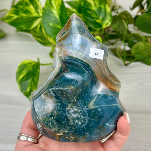 Sea Jasper Flame P 16 - Kenna's Crystals from TikTok