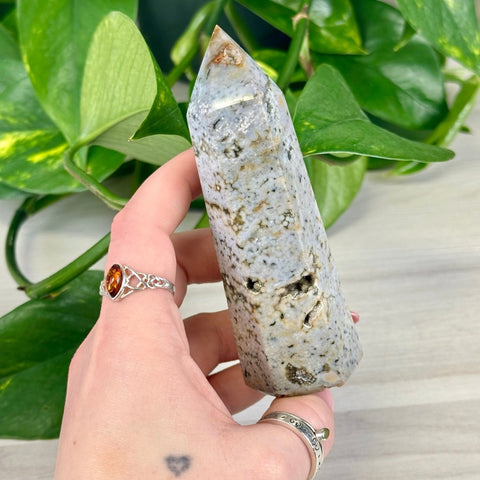 Sea Jasper Tower 22 1 - Kenna's Crystals from TikTok