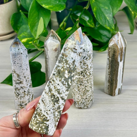 Sea Jasper Tower 33 2 - Kenna's Crystals from TikTok