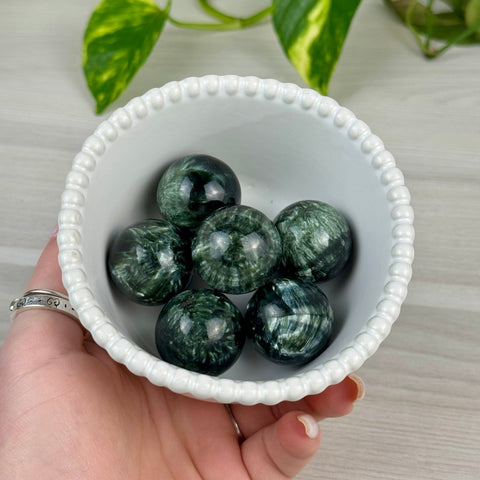 Seraphinite Sphere 133 4 - Kenna's Crystals from TikTok