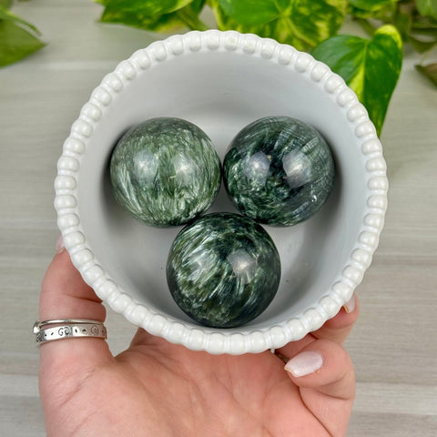 Seraphinite Sphere 311 11 - Kenna's Crystals from TikTok