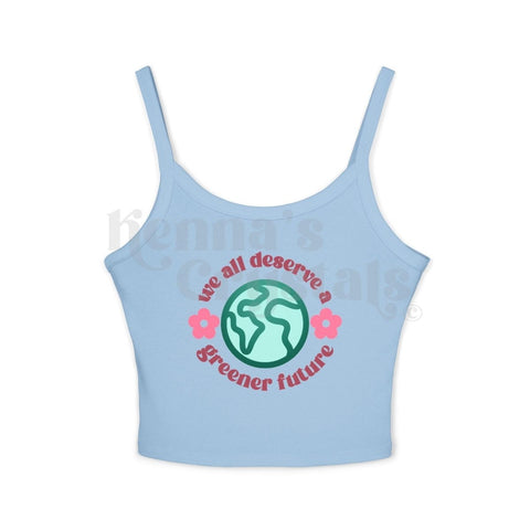 Silky Tank Bloom Tank Top Solid Baby Blue Blend XS 4 - Kenna's Crystals from TikTok