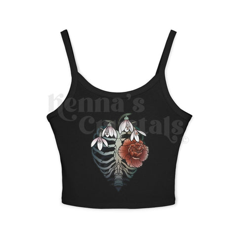 Silky Tank January Blossoms Tank Top Black XS 6 - Kenna's Crystals from TikTok