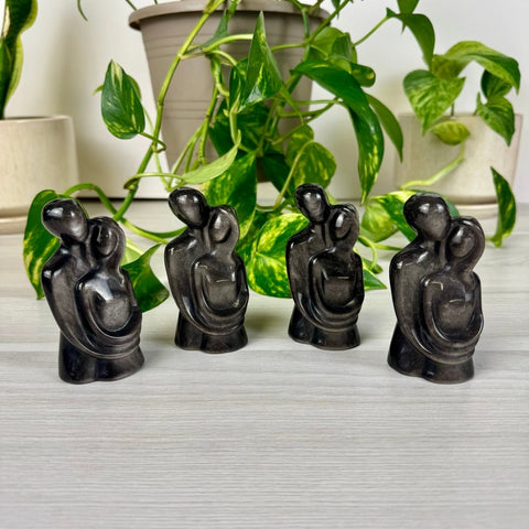 Silver Sheen Obsidian Hugging Lovers 1 - Kenna's Crystals from TikTok