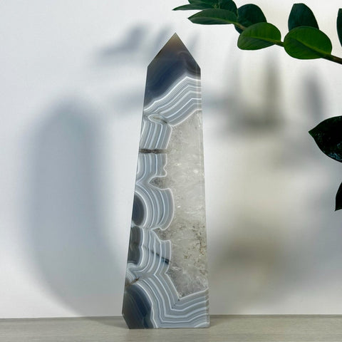 Slim Banded Agate Tower 177 7 - Kenna's Crystals from TikTok