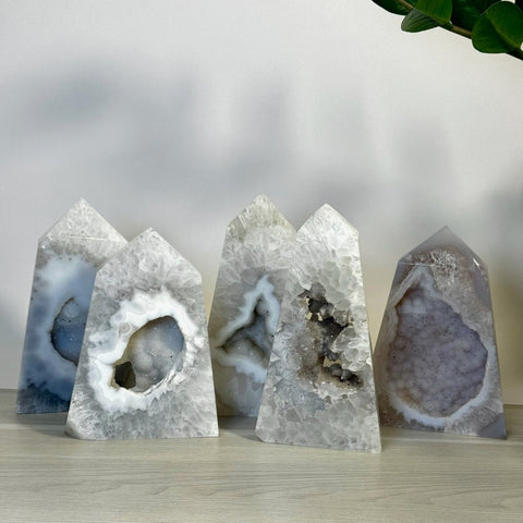 Slim Druzy Agate Tower 88 4 - Kenna's Crystals from TikTok