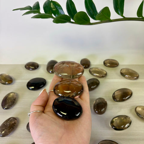 Smoky Quartz Palm Stone