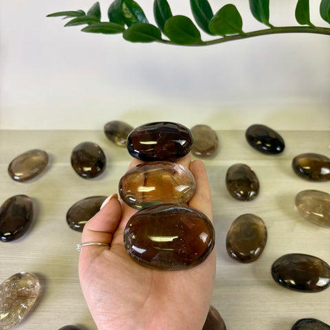 Smoky Quartz Palm Stone