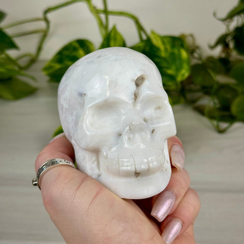 Snow Agate Skull B 2 - Kenna's Crystals from TikTok