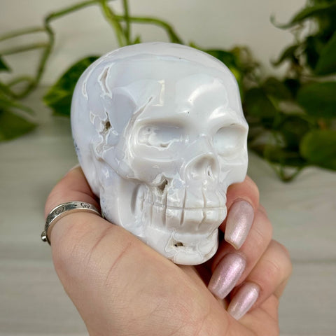 Snow Agate Skull C 3 - Kenna's Crystals from TikTok