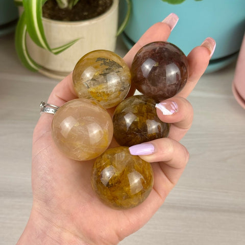 Star Golden Healer Sphere 44 5 - Kenna's Crystals from TikTok