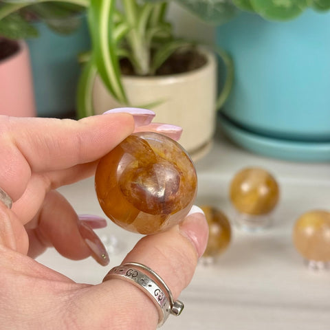 Star Golden Healer Sphere 66 2 - Kenna's Crystals from TikTok