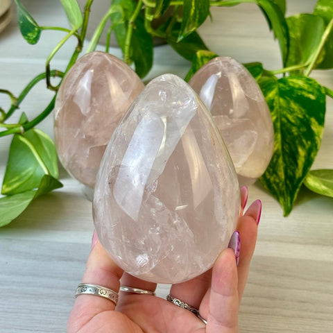 Star Rose Quartz Egg 88 7 - Kenna's Crystals from TikTok