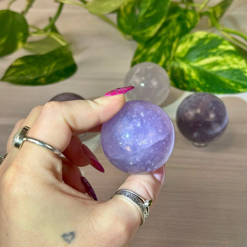 Starry Night Fluorite Sphere 22 2 - Kenna's Crystals from TikTok