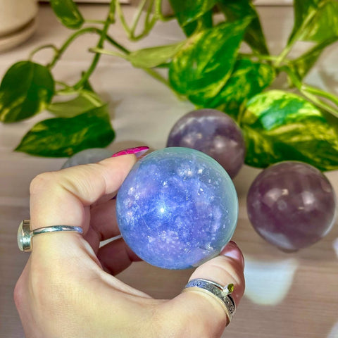 Starry Night Fluorite Sphere 44 4 - Kenna's Crystals from TikTok